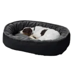 For dogs and cats, Fluffy's Kozi Pet Ultra Soft Ethnic Designer Reversible Bed is filled with polyster (Black) - Image 3