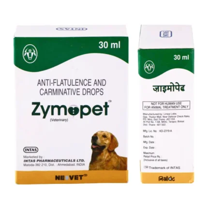 For dogs and cats, Intas Zymopet Syrup (Antiflatulence & Carminative Drops) (30ml)