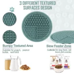 For dogs and cats, Pawpourri Textured Silicone Lickmat (Turquoise) - Image 4