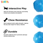 For medium chewers, Skatrs Latex Squeaky Paw Ball Toy is a safe, long-lasting play and fetching toy - Image 2