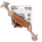 For medium chewers, a TPR chew toy for dogs made of basil jute rope with spikes