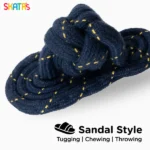 Handcrafted long-lasting sandal-shaped rope chew toy for dogs and cats - Image 2