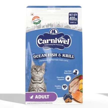 Krill and Carniwel Ocean Fish for Adult Cat Dry Food