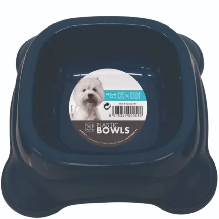 M Pets Single Dog Bowl Made of Plastic (Blue)