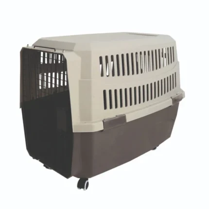 M Pets Viaggio is a Grey IATA-approved dog and cat travel carrier.