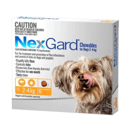 Nexgard (Afoxolaner), a Boehringer Ingelheim tablet for controlling fleas and ticks (pack of 3 tablets)