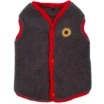 Pawgypets Adorable Dog and Cat Fleece Vest (Grey/Red)