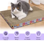 Pawsindia 5-in-1 Cat Box Scratcher with Replaceable Parts (Brown) - Image 3