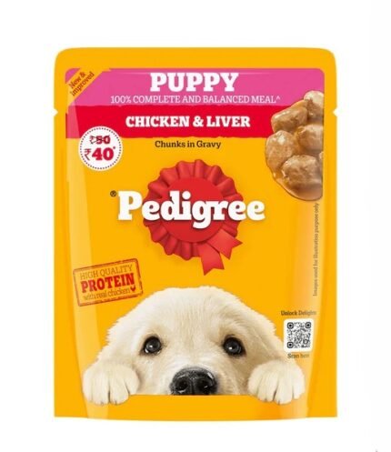 Pedigree Wet Dog Food with Chicken and Liver Chunks in Gravy