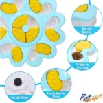 Pet Vogue Flower-Shaped Slow Feeder Toy for Cats and Dogs (Blue) - Image 7