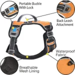 Pet Vogue Reflective Harness for Dogs with No Pull (Black) - Image 2