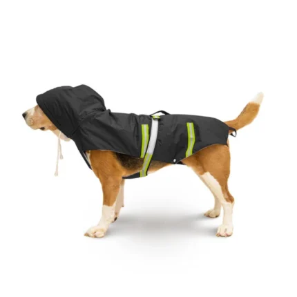 PetWale Dog Reflective Raincoat (Black)
