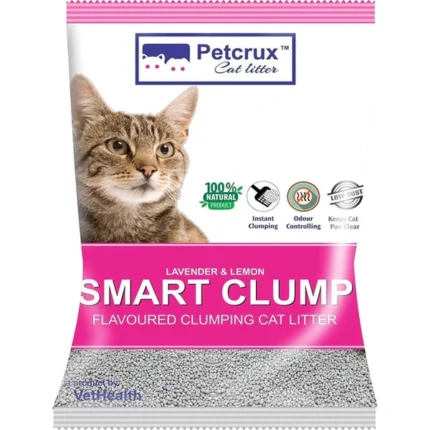 Petcrux Smart Clumping Cat Litter with a Lavender and Lemon Fragrance