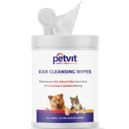 Petvit Paw & Nose Wipes and Ear Cleaning Wipes for Dogs and Cats Together
