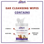 Petvit Paw & Nose Wipes and Ear Cleaning Wipes for Dogs and Cats Together - Image 4