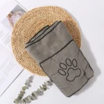 Quick Dry Towel for Dogs and Cats by Talking Dog Club (Grey) - Image 7