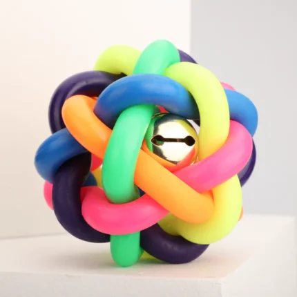Skatrs Dog and Cat Noodle Training Toy Ball (Multi Color)