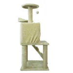 Skatrs Kitty Kastle Multi Level Cat Tree with Condo, Scratching Post, Platform and Ladder Toy (Beige) - Image 3