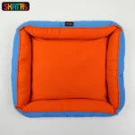 Skatrs Dog and Cat Square-Shaped Bed (Orange & Blue) - Image 3