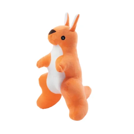 Soft Stuffed Kangaroo Toy for Dogs and Cats That Is Non-Toxic and Long-Lasting (Neon Red)