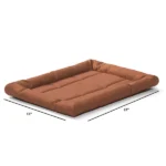 The Kozi Pet Rectangular Bed for Dogs and Cats by Fluffy(Brown) - Image 2