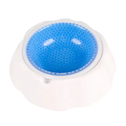 The Talking Dog Club Dog Bowl with Water Fountain (White/Blue)