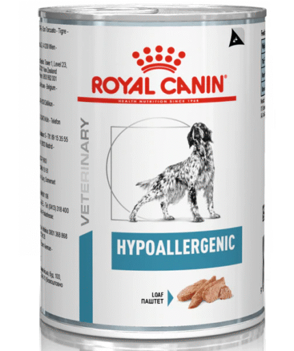 The Veterinary Diet of Royal Canin Hypoallergenic Wet Food for Dogs