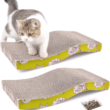 The two-piece Emily Pets Sofa Bed Scratching Pad for Kittens in Beige