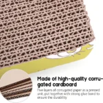 The two-piece Emily Pets Sofa Bed Scratching Pad for Kittens in Beige - Image 5