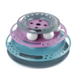 Trixie Circle Tower Interactive Cat Toy Catch the Balls (Grey/Pink/Blue)