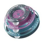 Trixie Circle Tower Interactive Cat Toy Catch the Balls (Grey/Pink/Blue) - Image 2