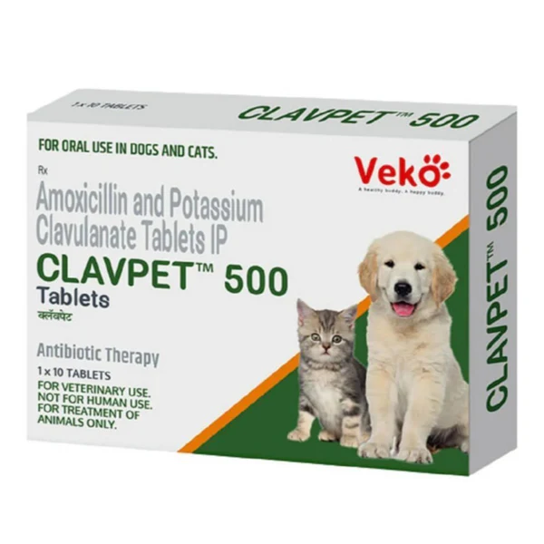 10 Veko Clavpet 500mg Tablets for Dogs and Cats Veko Clavpet 500mg (10Tablets) for Dogs and Cats - Image 1