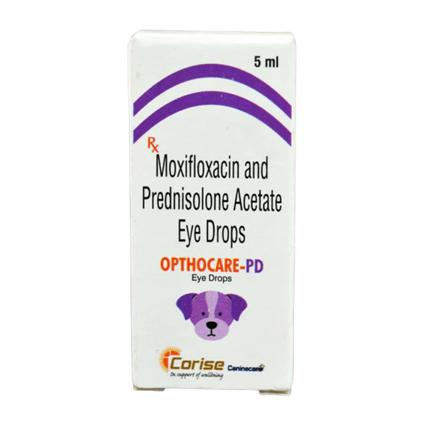 (5ml) Corise Opthocare PD Eye Drops for Dogs and Cats Moxifloxacin Prednisolone (5ml) - Image 1
