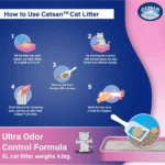 Clumping Cat Litter with Unscented Catsan Ultra Odour Control - Image 4