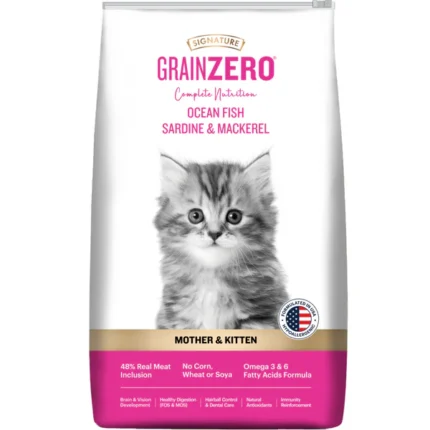 Dry Food for Mother and Kitten Cats with Signature Grain-Free Ocean Fish, Sardine, and Mackerel