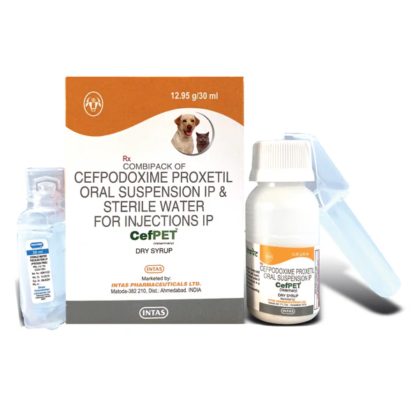 For dogs and cats, Intas Cefpet Dry Syrup (Cefpodoxime Proxetil) (30ml) For dogs and cats Intas Cefpet Dry Syrup Cefpodoxime Proxetil (30ml) - Image 1