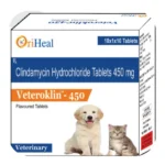For dogs and cats Oriheal Veteroklin 450mg (Clindamycin Hydrochloride) Tablet