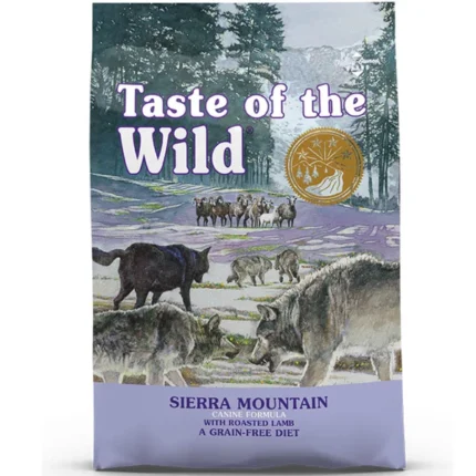 Grain-Free Recipe for Roasted Lamb Dog Dry Food A Taste of the Wild Sierra Mountains