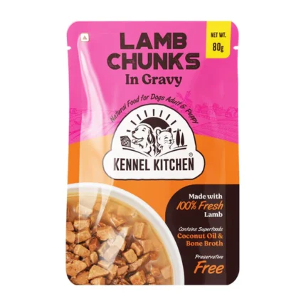 Kennel Kitchen Wet Food for Adult and Puppy Dogs Lamb Chunks in Gravy(All Life Stage)