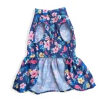 Pawgypets Dogs' Hawaiian Flamingo Dress(Navy Blue) - Image 2