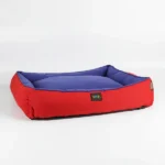 Skatrs Dog and Cat Square-Shaped Bed(Red & Blue) - Image 2
