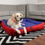Skatrs Dog and Cat Square-Shaped Bed(Red & Blue) - Image 3