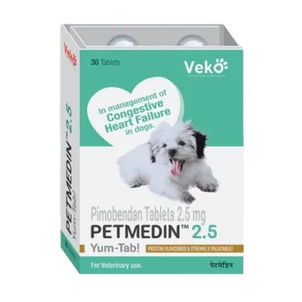 Veko Petmedin 2.5mg (Pimobendan) for dogs (pack of 30 tablets)