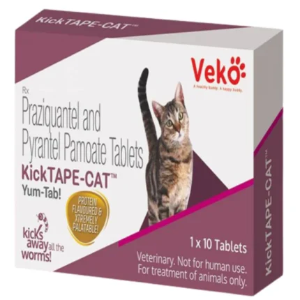 Veko Kick Tape Cat Tablet Dewormers 10 tablets are included in the package