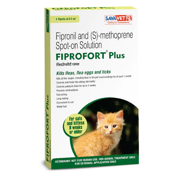 Tick and Flea Control Spot On for Cats with Savavet Fiprofort Plus (Fipronil) Tick and Flea Control Spot On for Cats with Savavet Fiprofort Plus (Fipronil) - Image 1