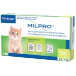 Virbac Milpro Dewormer (0.5 kg to 2 kg) for small cats and kittens