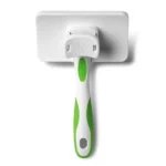 Andis Dog and Cat Self-Cleaning Slicker Brush (White/ Lime Green) - Image 2