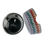 Dog and cat melamine bowl with a basil multizig print - Image 3