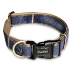 Glucklich Dog Collar with Adjustable Denim (Dark Blue)