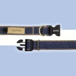 Glucklich Dog Collar with Adjustable Denim (Dark Blue) - Image 2